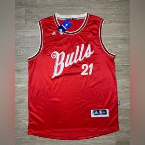 *NWT* *2XL Authentic Jimmy Butler Chicago Bulls NBA Adidas 2015 Christmas Jersey